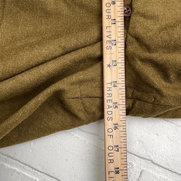 Carter Smith Co‎ Pants 11 Brown Cargo Wool Austrailian 1951 Military Deadstock - Picture 11 of 14